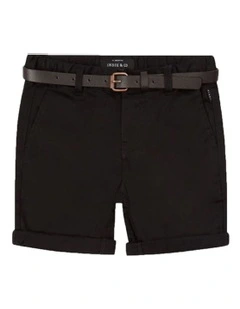 Cuba Chino Shorts (3-7 Years) in Black