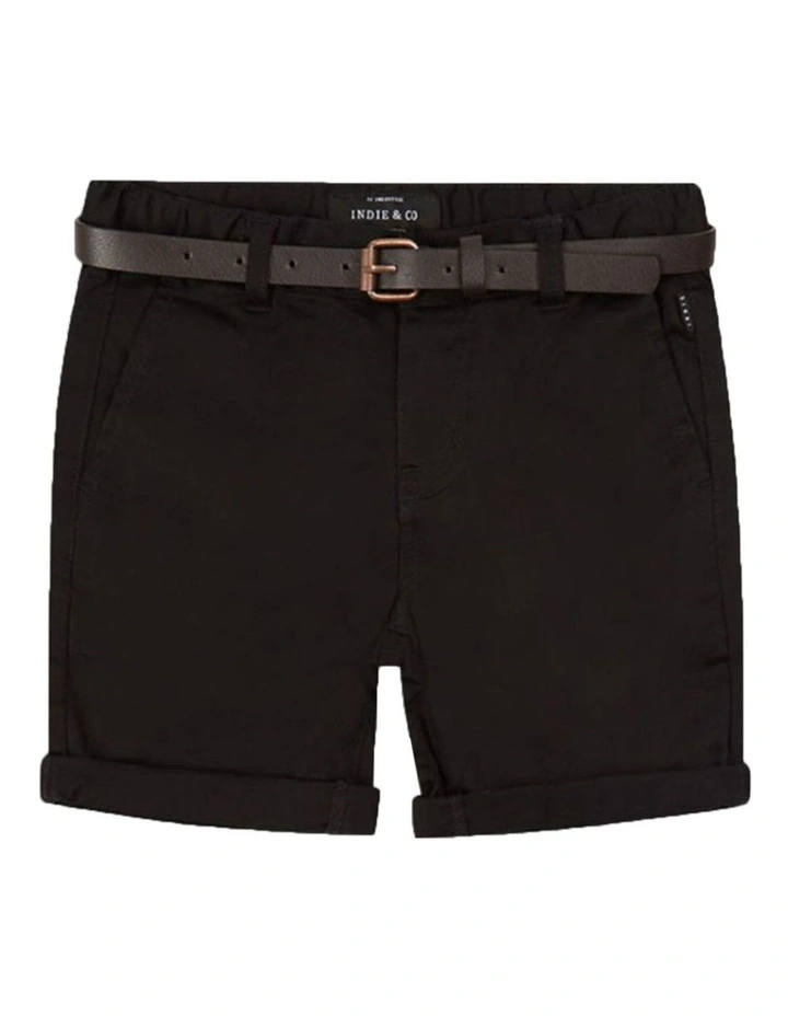 Cuba Chino Shorts (3-7 Years) in Black image 1