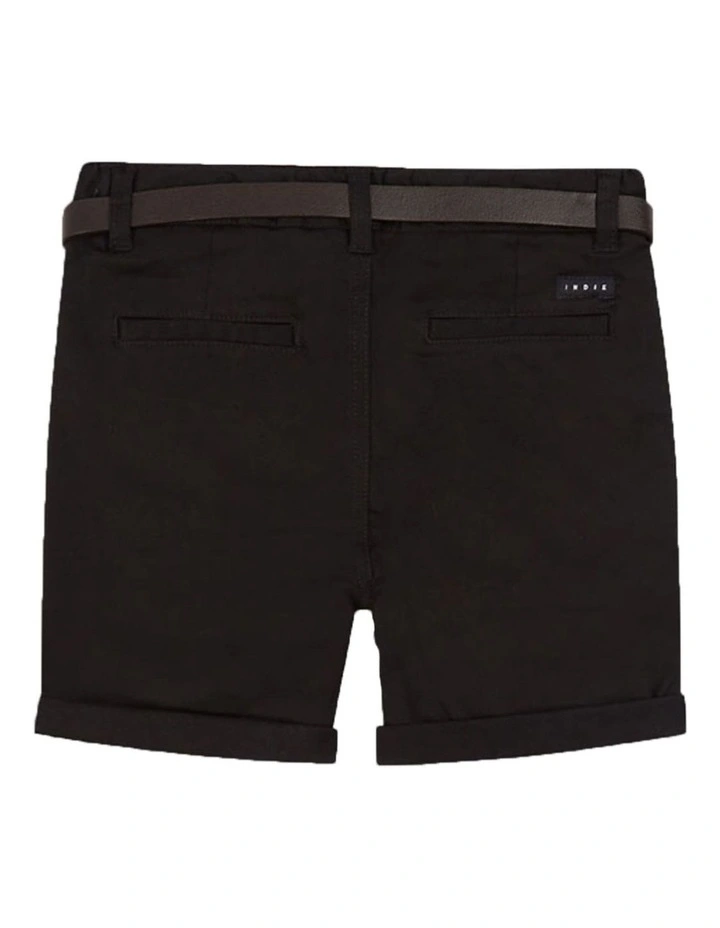 Cuba Chino Shorts (3-7 Years) in Black image 3