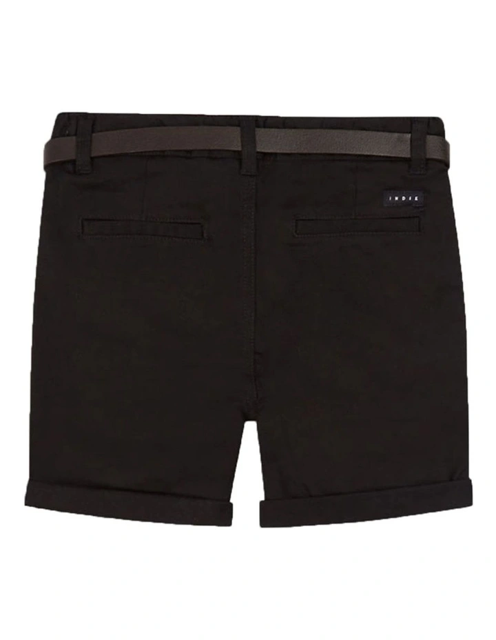 Cuba Chino Shorts (8-16 Years) in Black image 3