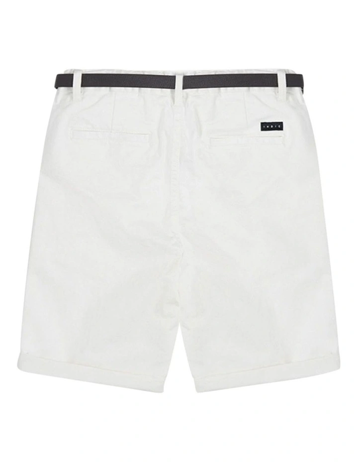Cuba Chino Shorts (3-7 Years) in White image 3