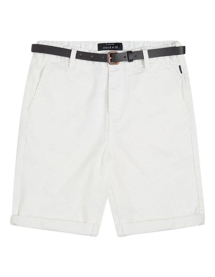 Cuba Chino Shorts (8-16 Years) in White image 1
