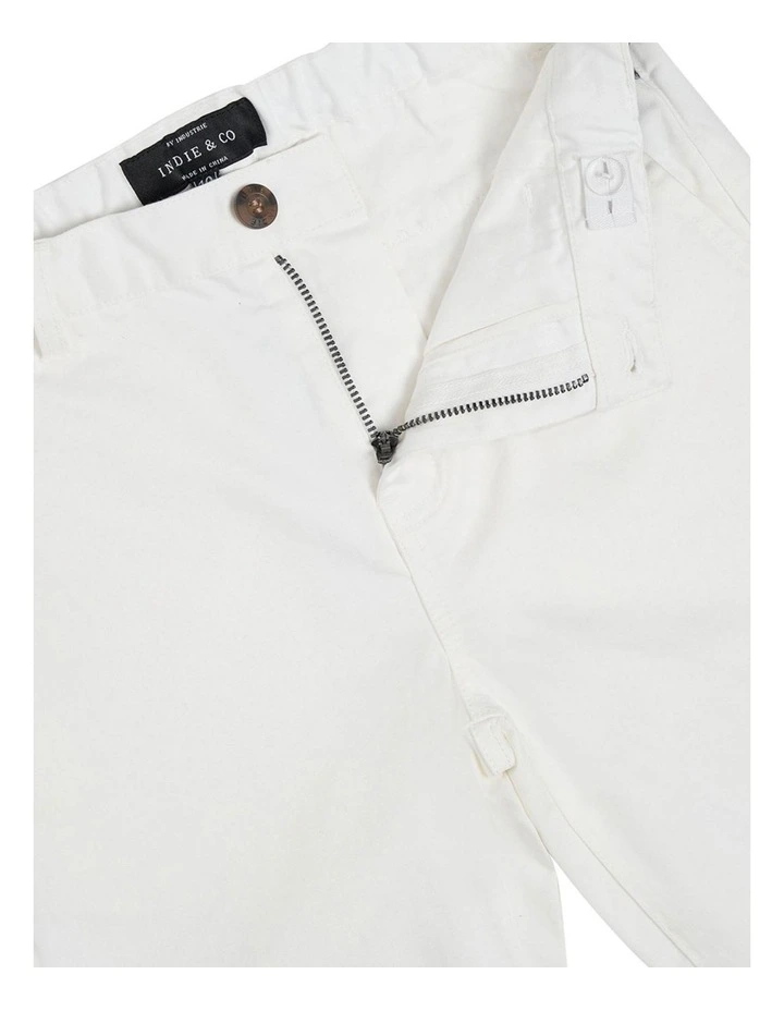 Cuba Chino Shorts (8-16 Years) in White image 2