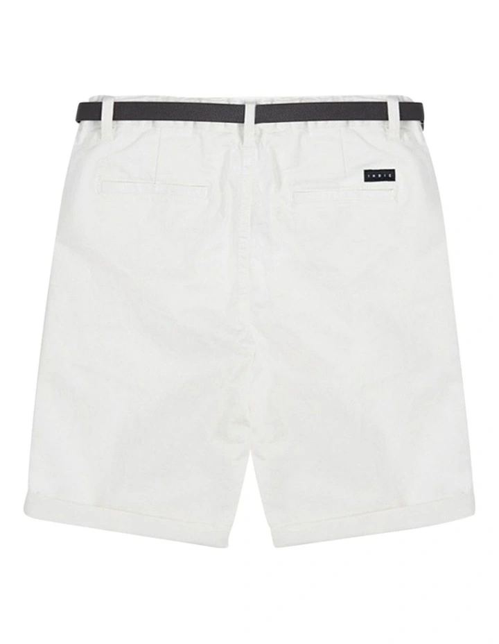 Cuba Chino Shorts (8-16 Years) in White image 3