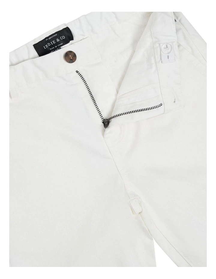 Cuba Chino Shorts (3-7 Years) in White image 2