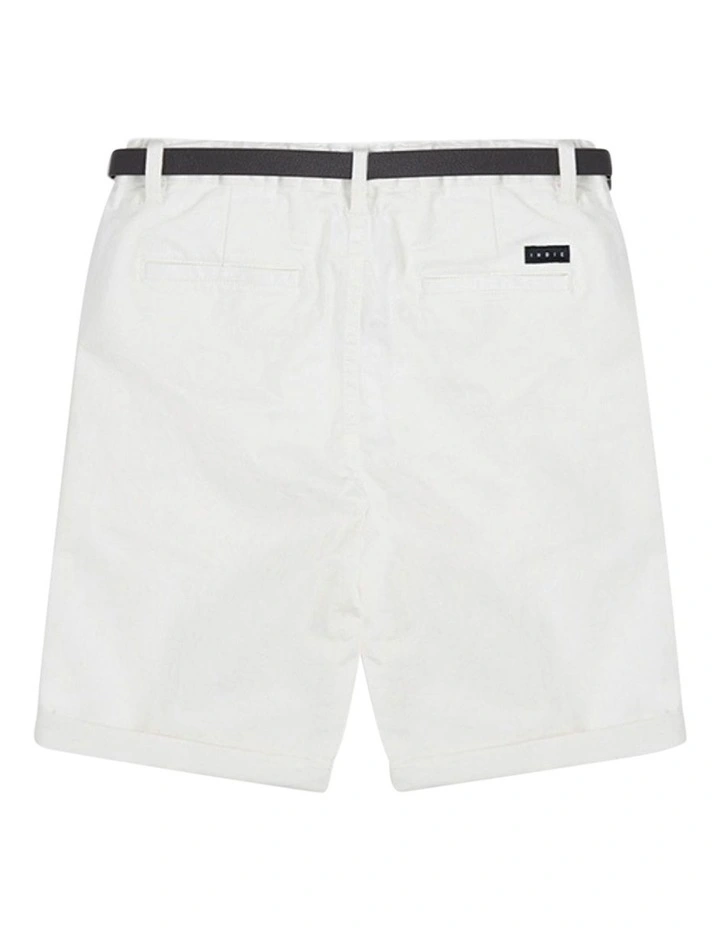 Cuba Chino Shorts (3-7 Years) in White image 3