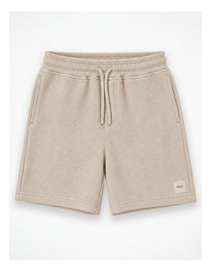 The Tech Flynn Waffle Short - Bone (3-7 yrs) image 1
