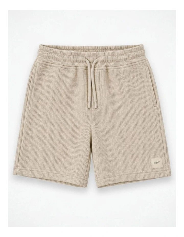 The Tech Flynn Waffle Short - Bone (8-16 yrs) image 1