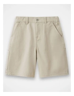 The Madden Carpenter Short in Stone (8-16 yrs)