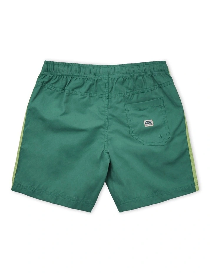 The All Day Stripe Swim Trunk (8-14 Years) in Green image 3