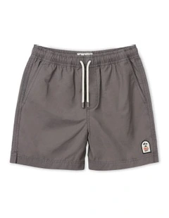 All Day Swim Trunk Shark (3-7 Years) in Grey