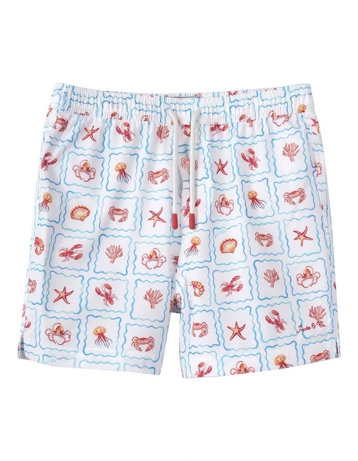 The Positano Swim Trunk (8-16 Years) in White image 1
