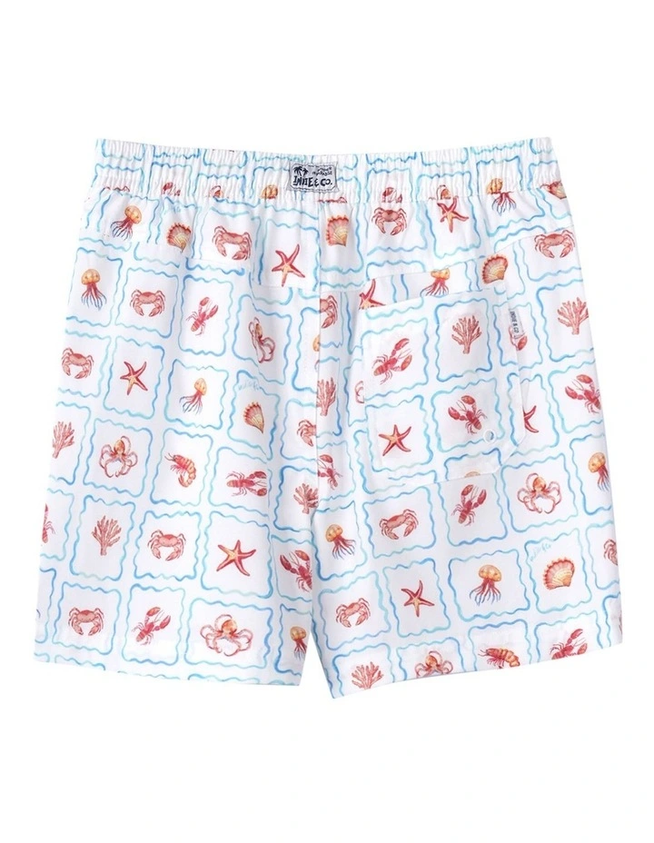 The Positano Swim Trunk (8-16 Years) in White image 3