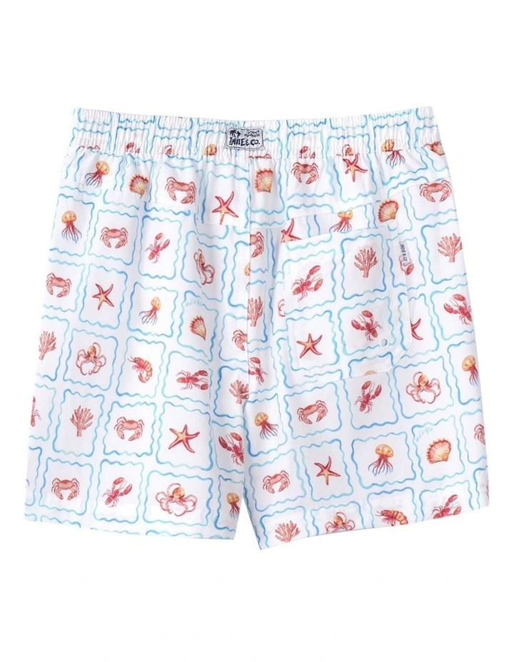 The Positano Swim Trunk (3-7 Years) in White image 3