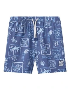 The Riviera Swim Trunk (3-7 Years) in Blue
