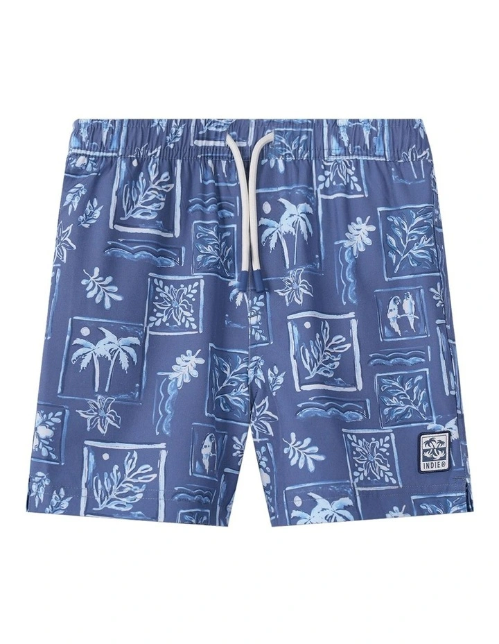 The Riviera Swim Trunk (3-7 Years) in Blue image 1