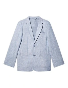 Junior Fit Easy Care Jacket Blue