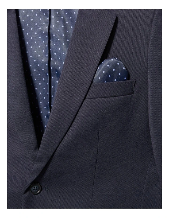 Junior Fit Plain Stretch Twill Suit Jacket in Ink image 2