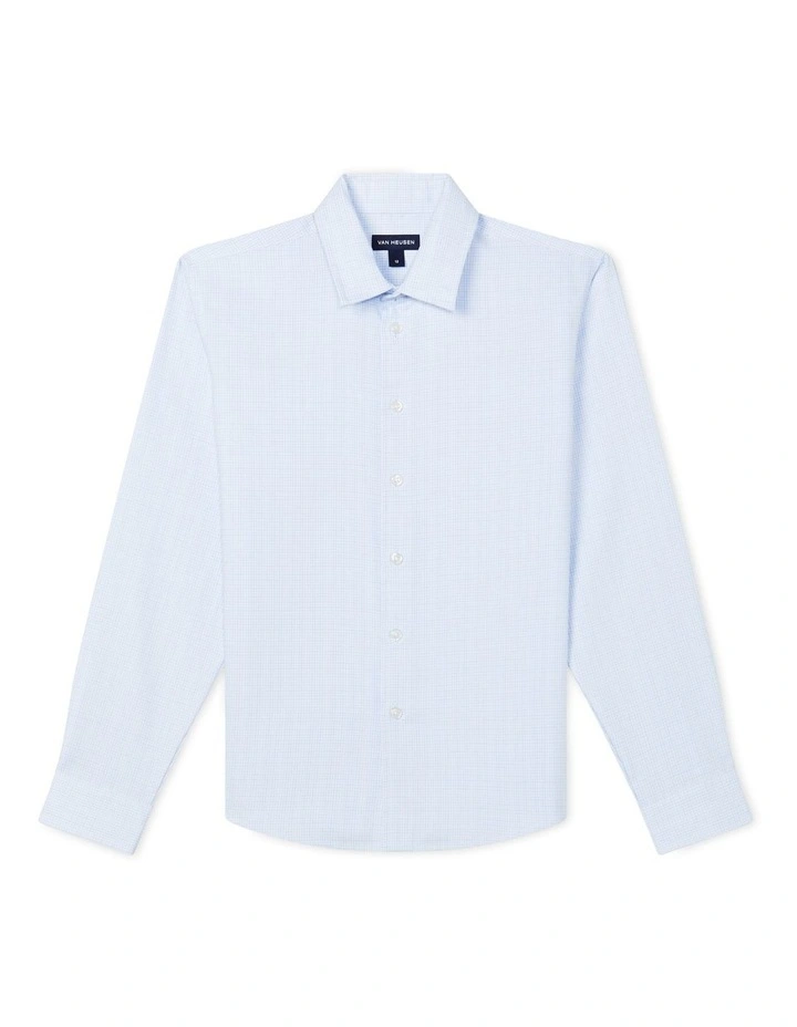 Mini Check Dress Shirt in Blue image 1