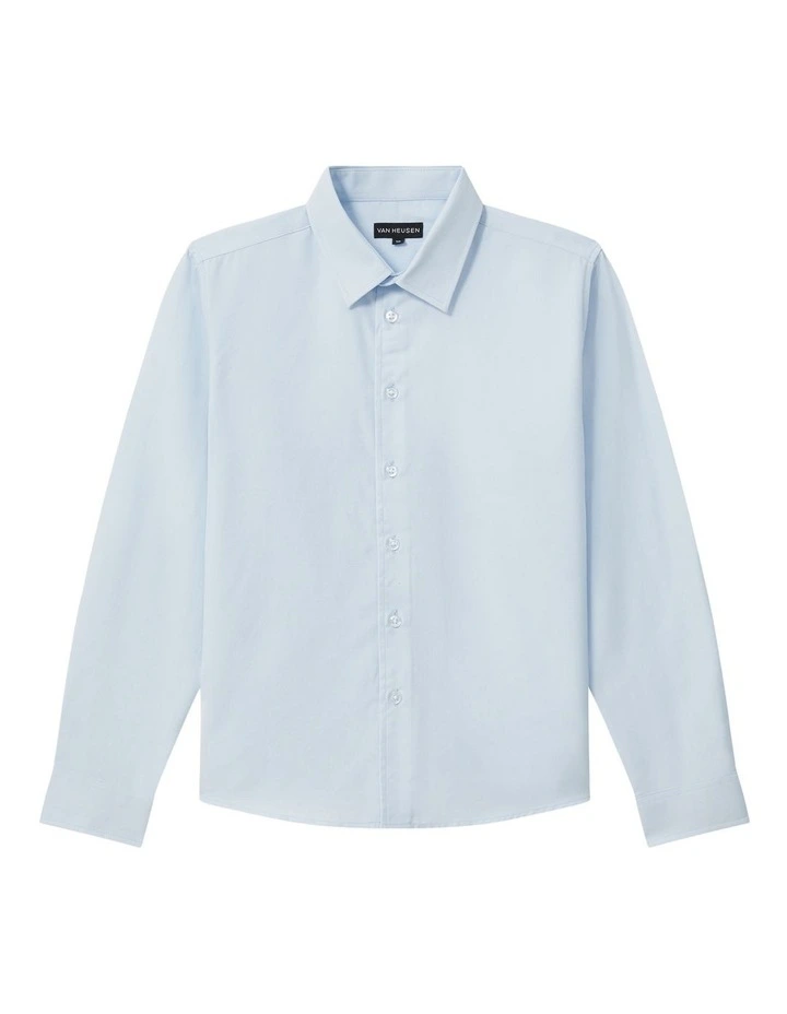 Youth Fit Tencel Blend Twill Shirt in Blue image 1