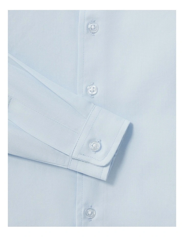 Junior Fit Tencel Blend Twill Shirt in Blue image 2