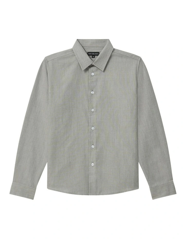 Youth Fit Tencel Blend Twill Shirt in Green image 1