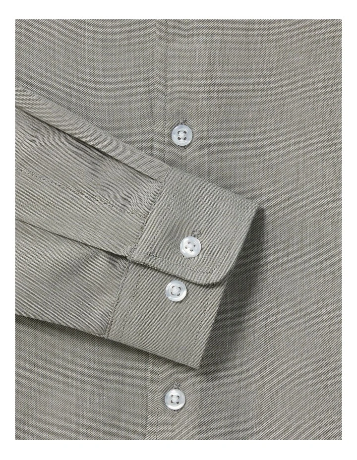 Youth Fit Tencel Blend Twill Shirt in Green image 2