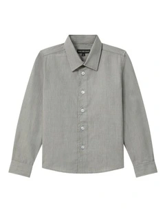 Junior Fit Tencel Blend Twill Shirt in Green