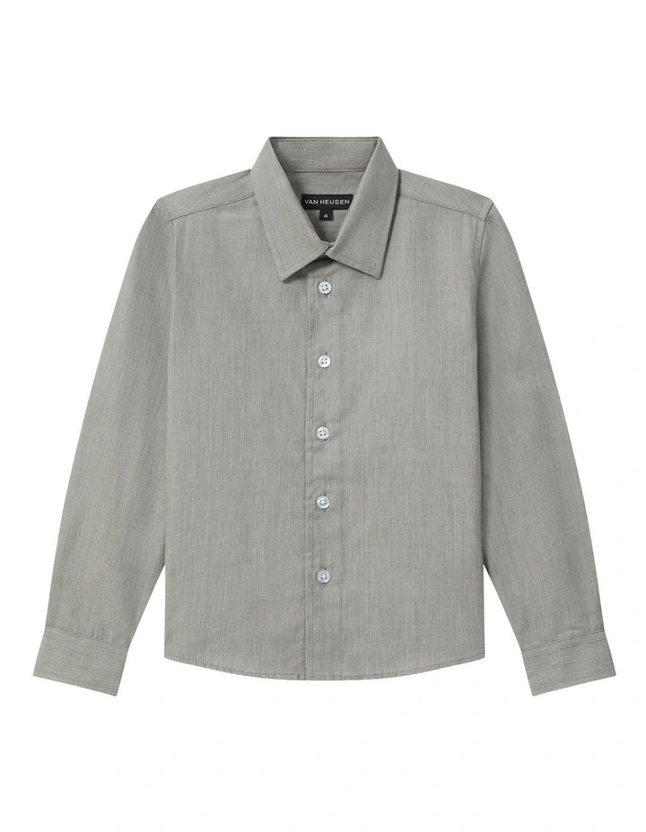 Junior Fit Tencel Blend Twill Shirt in Green image 1