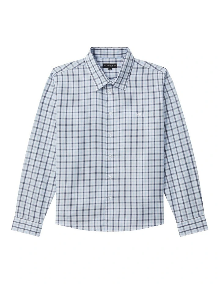 Youth Fit Gingham Check Shirt in Blue image 1