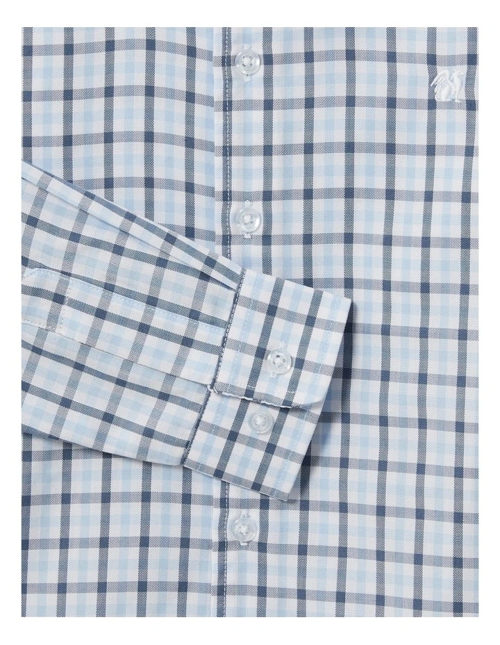 Youth Fit Gingham Check Shirt in Blue image 2