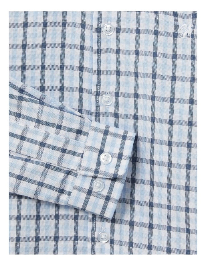 Junior Fit Gingham Check Shirt in Blue image 2