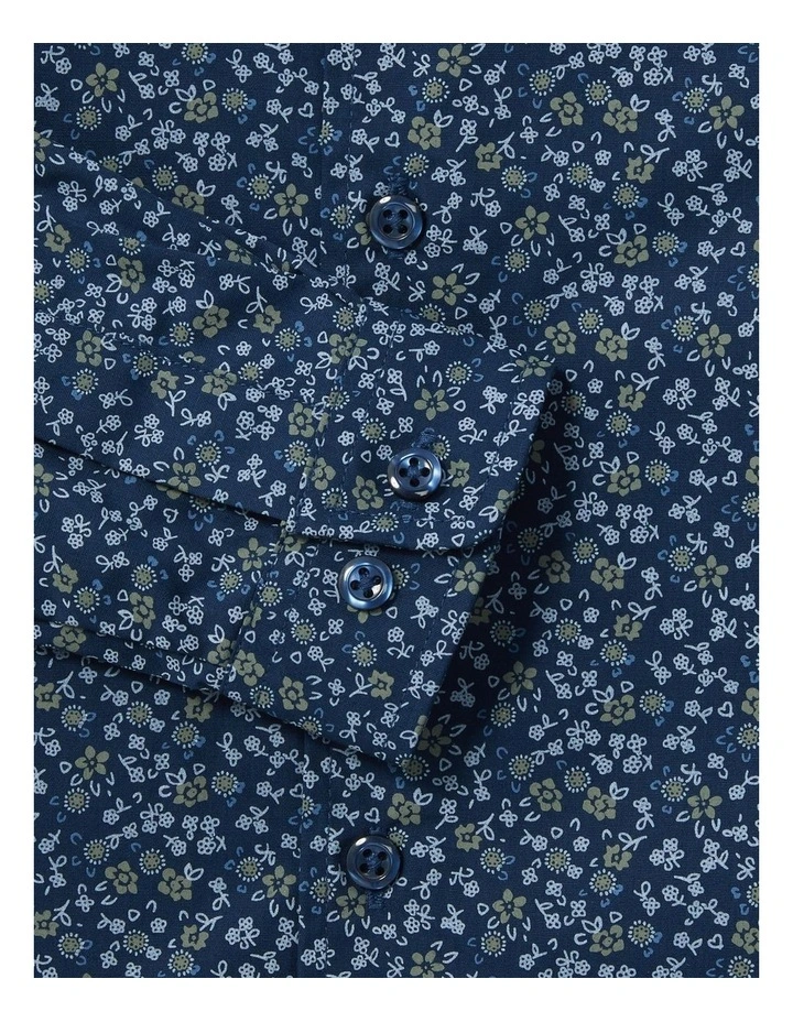 Junior Fit Floral Print Shirt in Green image 2