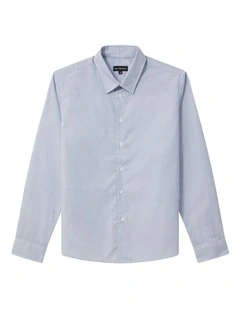 Junior Fit Chain Print Shirt in White