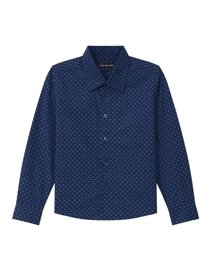 Junior Fit Paisley Shirt in Navy image 1