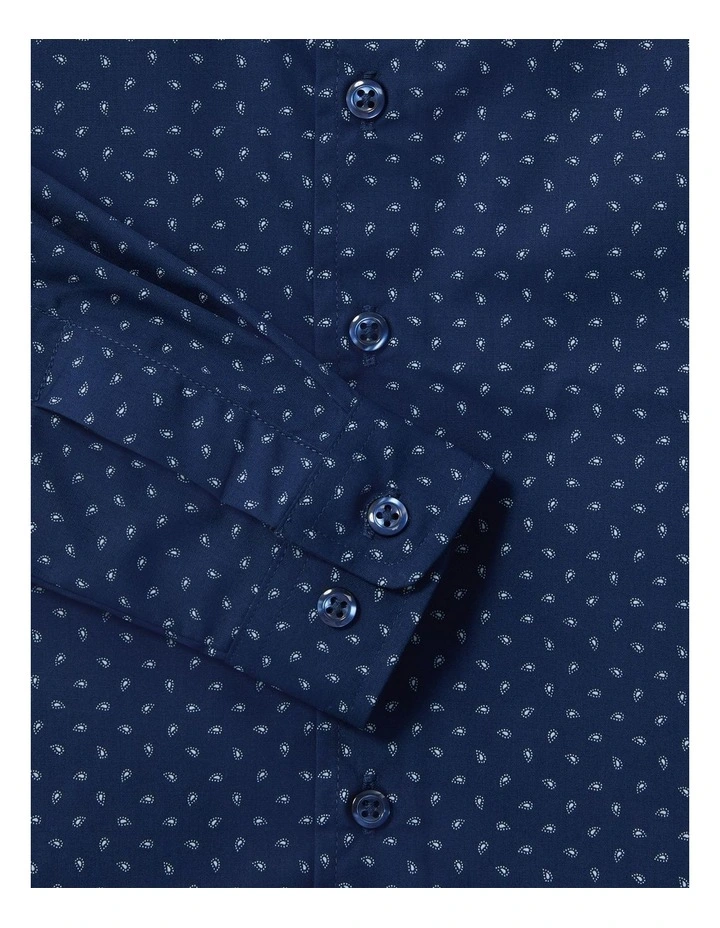 Junior Fit Paisley Shirt in Navy image 2