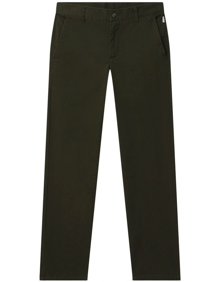 Youth Fit Peach Twill Pant in Green image 1