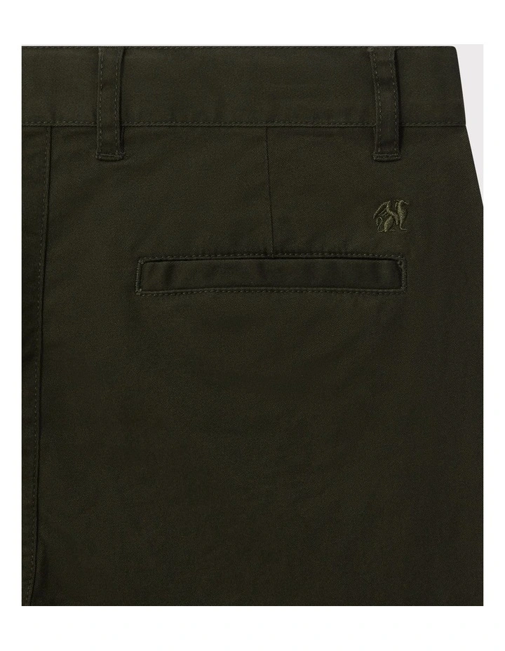 Youth Fit Peach Twill Pant in Green image 2