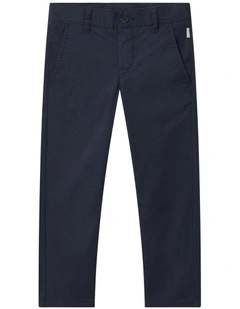 Junior Fit Printed Stretch Pant in Navy