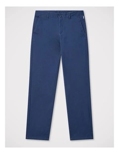 Boys Peach Twill Pant in Navy