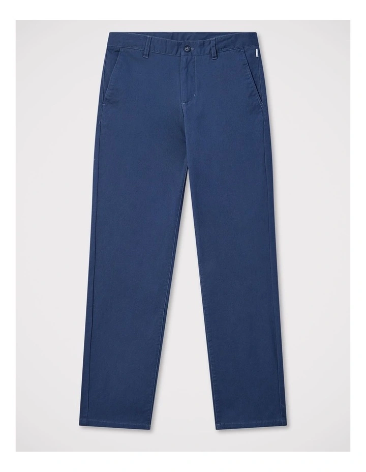 Boys Peach Twill Pant in Navy image 1