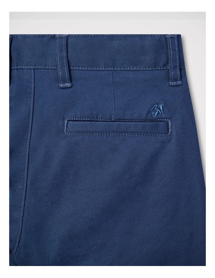 Boys Peach Twill Pant in Navy image 2