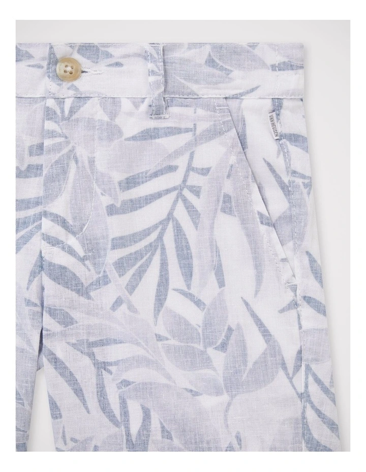 Boys Linen Blend Shorts in Navy image 2