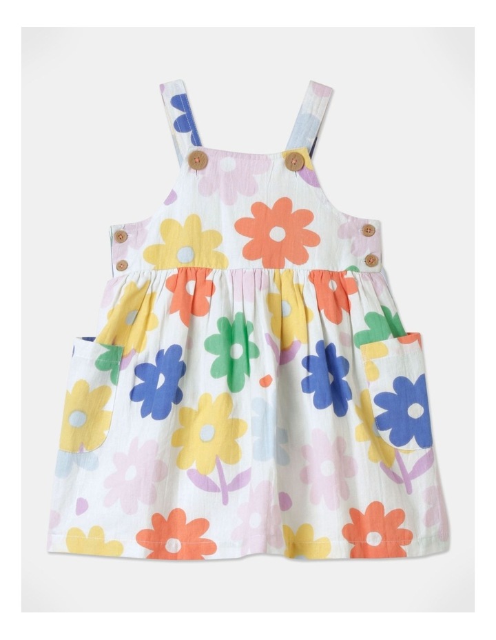Queenie Linen Blend Pinnie Dress in