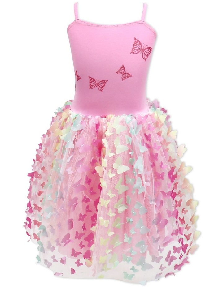Rainbow Butterfly Party Dress Pink
