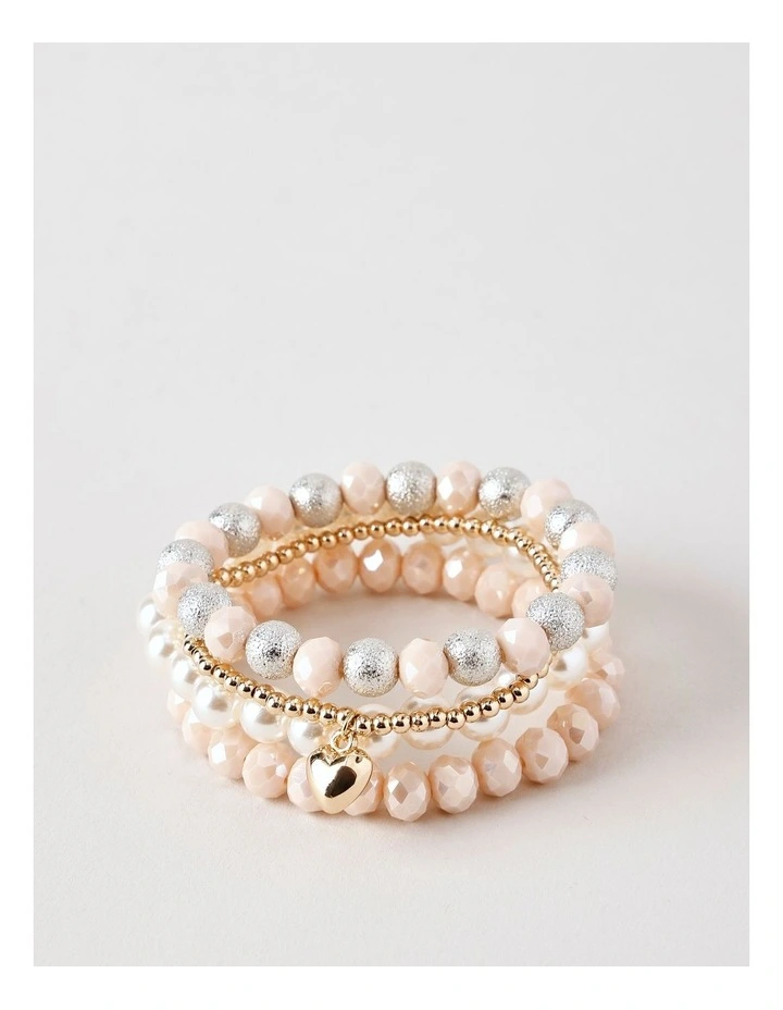 Pearl Beaded Braceletes in Gold image 1