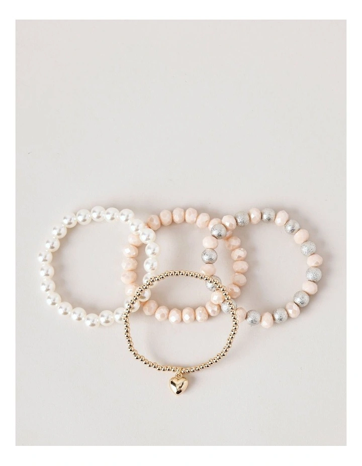 Pearl Beaded Braceletes in Gold image 2