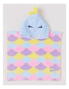 Sprout Hooded Novelty Fish Towel in Rainbow