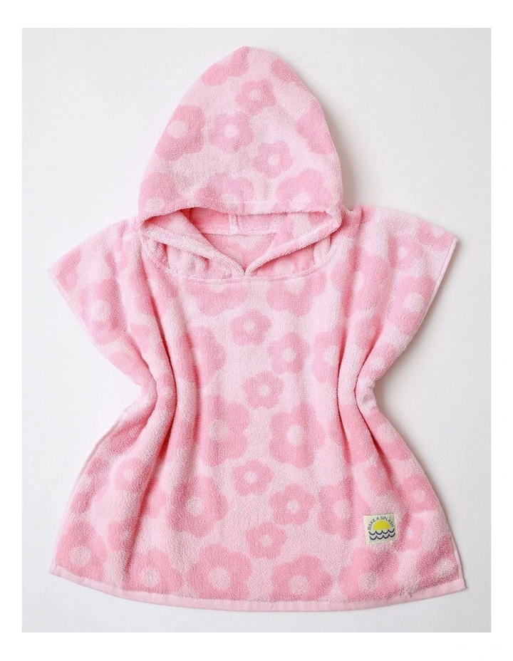 Sprout Hooded Print Towel in Pink image 2