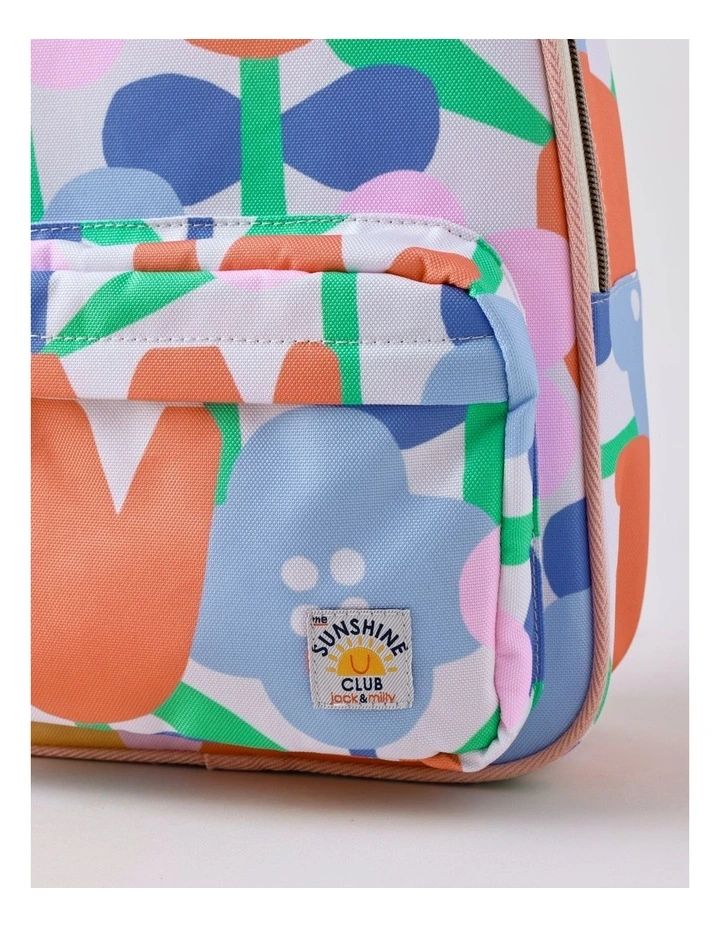 Kinder Backpack Sunflower Print in Pink image 2